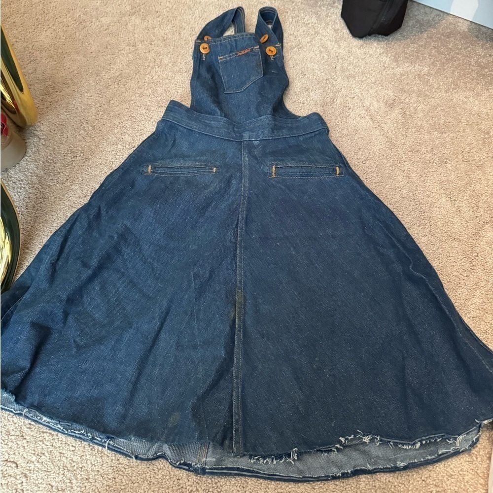 Landlubber- Vintage Overall Denim Mini Dress - Picture 4 of 5